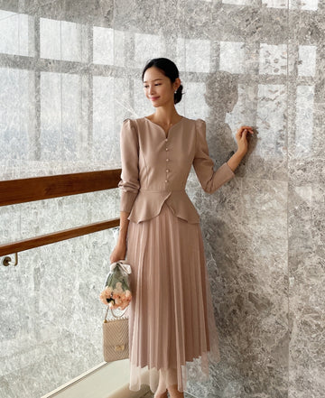 Crete Color Scheme Pleated One Piece